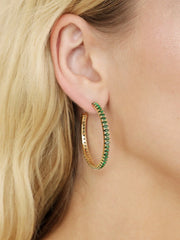 Emerald Marquise Hoops