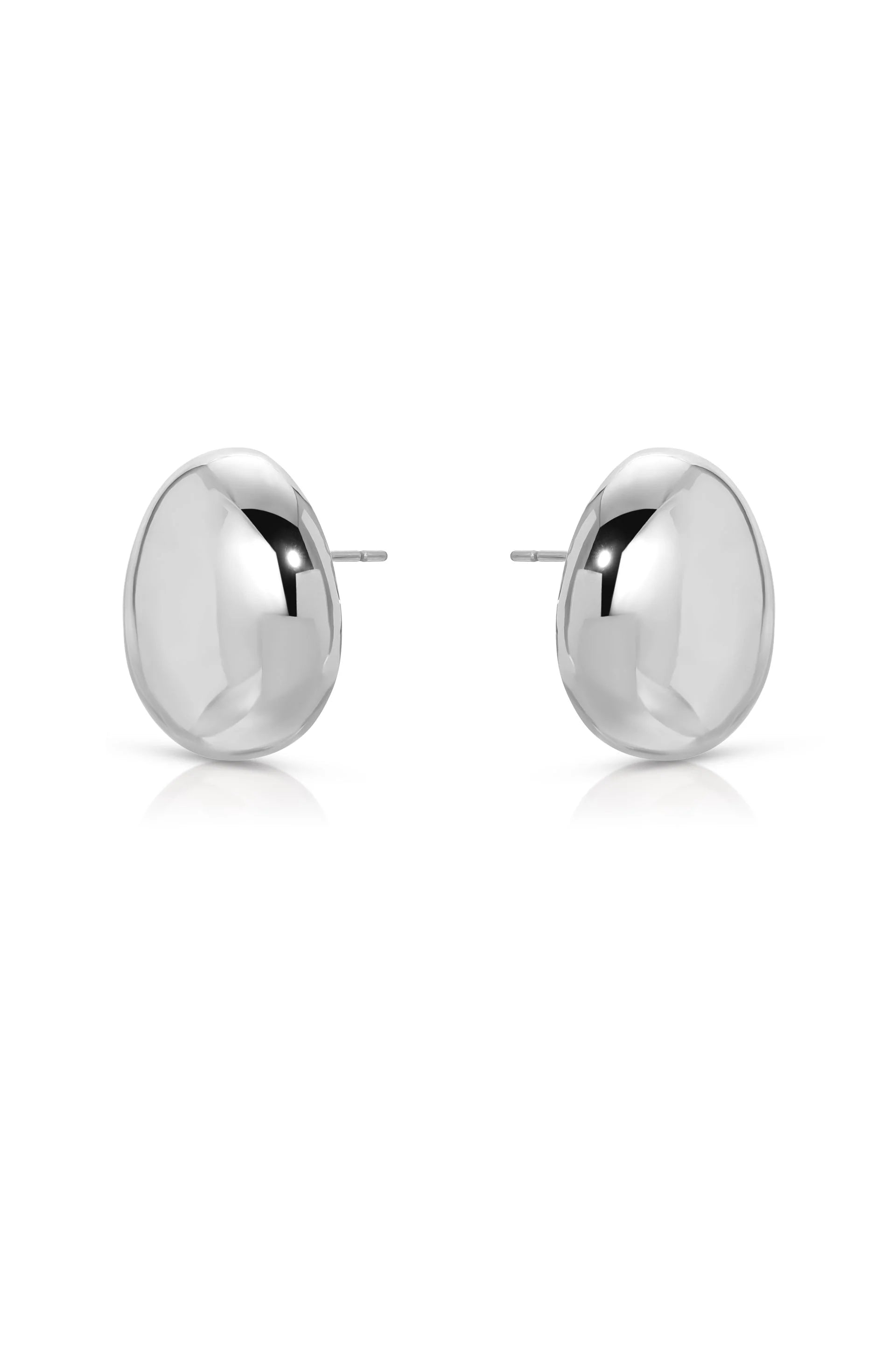 Polished Pebble Stud Earrings