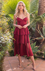 Maeve Corset Midi - Burgundy