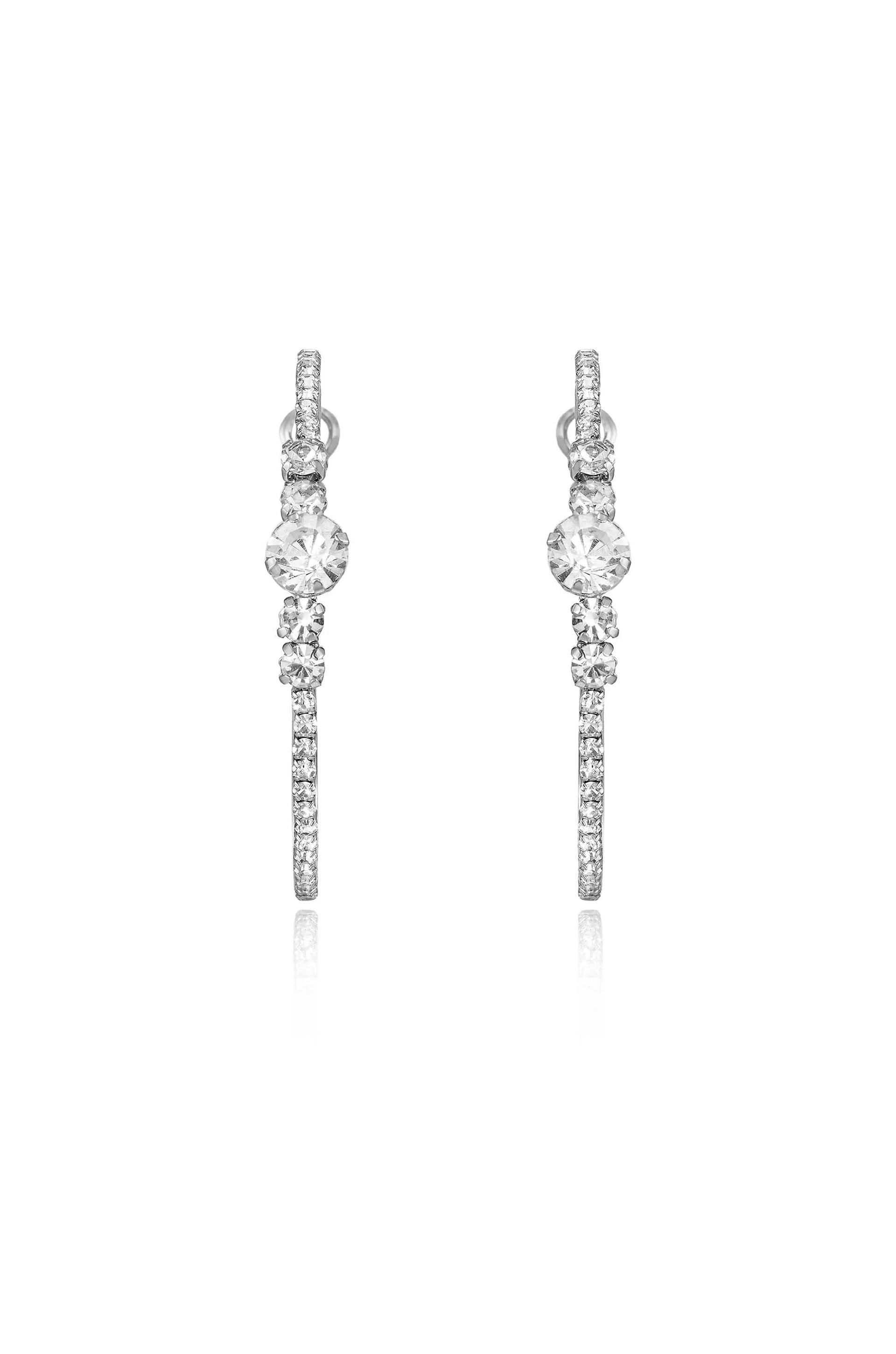 Hollywood Forever Crystal Hoop Earrings