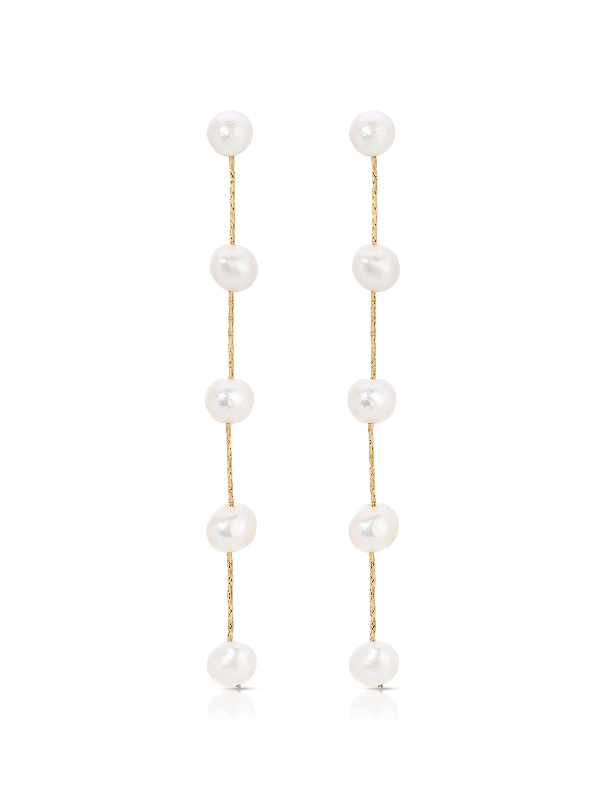 Dripping Pearl Delicate Drop Earrings