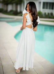 Size Small, Arabella Maxi - White - FINAL SALE