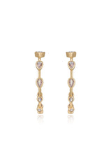 Beauty Bezel Crystal Hoop Earrings