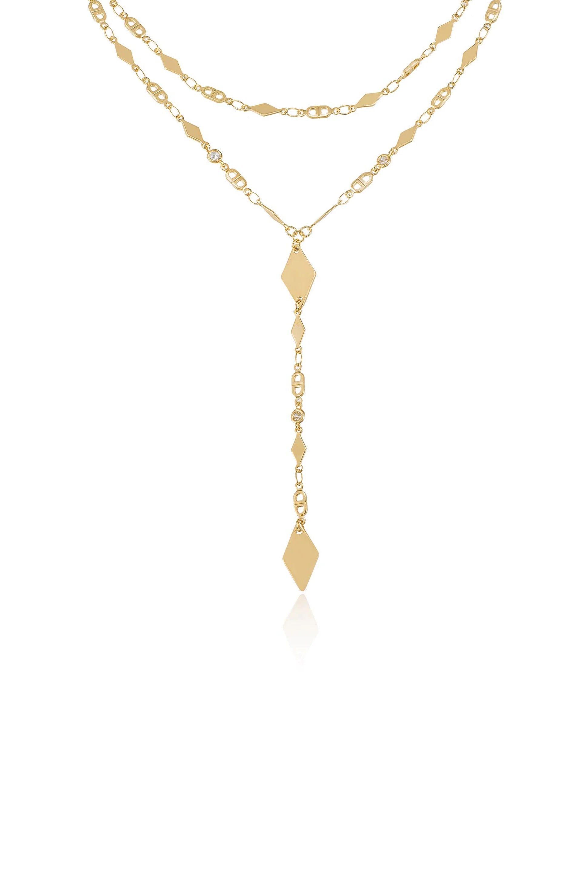 Augustine Layered Lariat Necklace