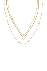 Monroe Crystal Strand Layered Necklace