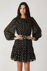 DANCING IN THE RAIN WOVEN MINI DRESS