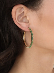 Emerald Marquise Hoops