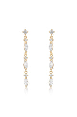 Dainty Linear Crystal Drop Earrings