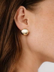 Polished Pebble Stud Earrings