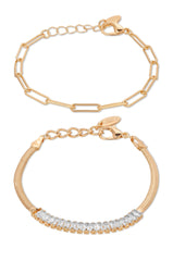 Links and Shine Bracelet Set of 2