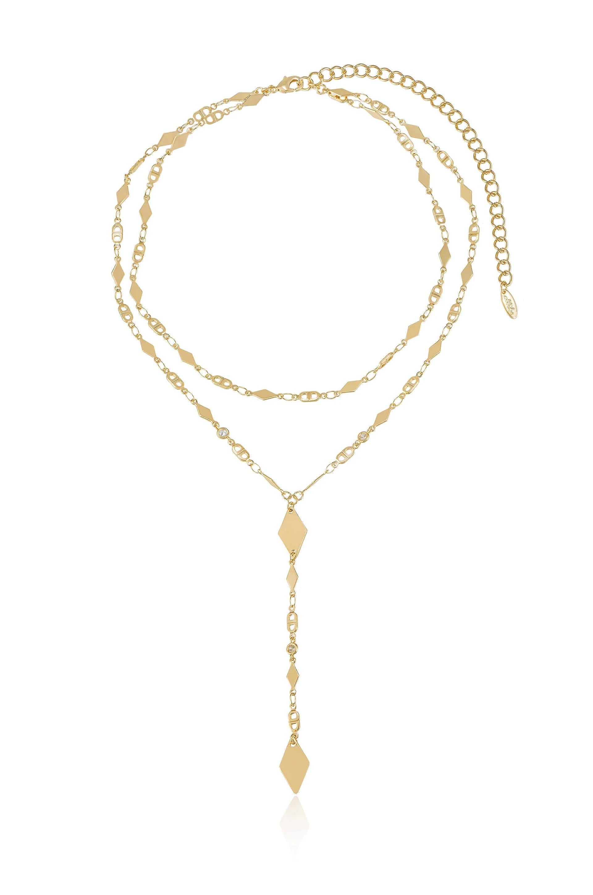 Augustine Layered Lariat Necklace