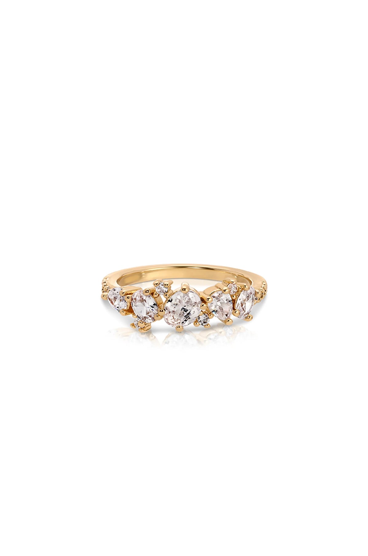 Statement Crystal Cluster Ring