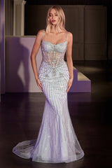 Gael Gown - FITTED PEARL & CRYSTAL GOWN