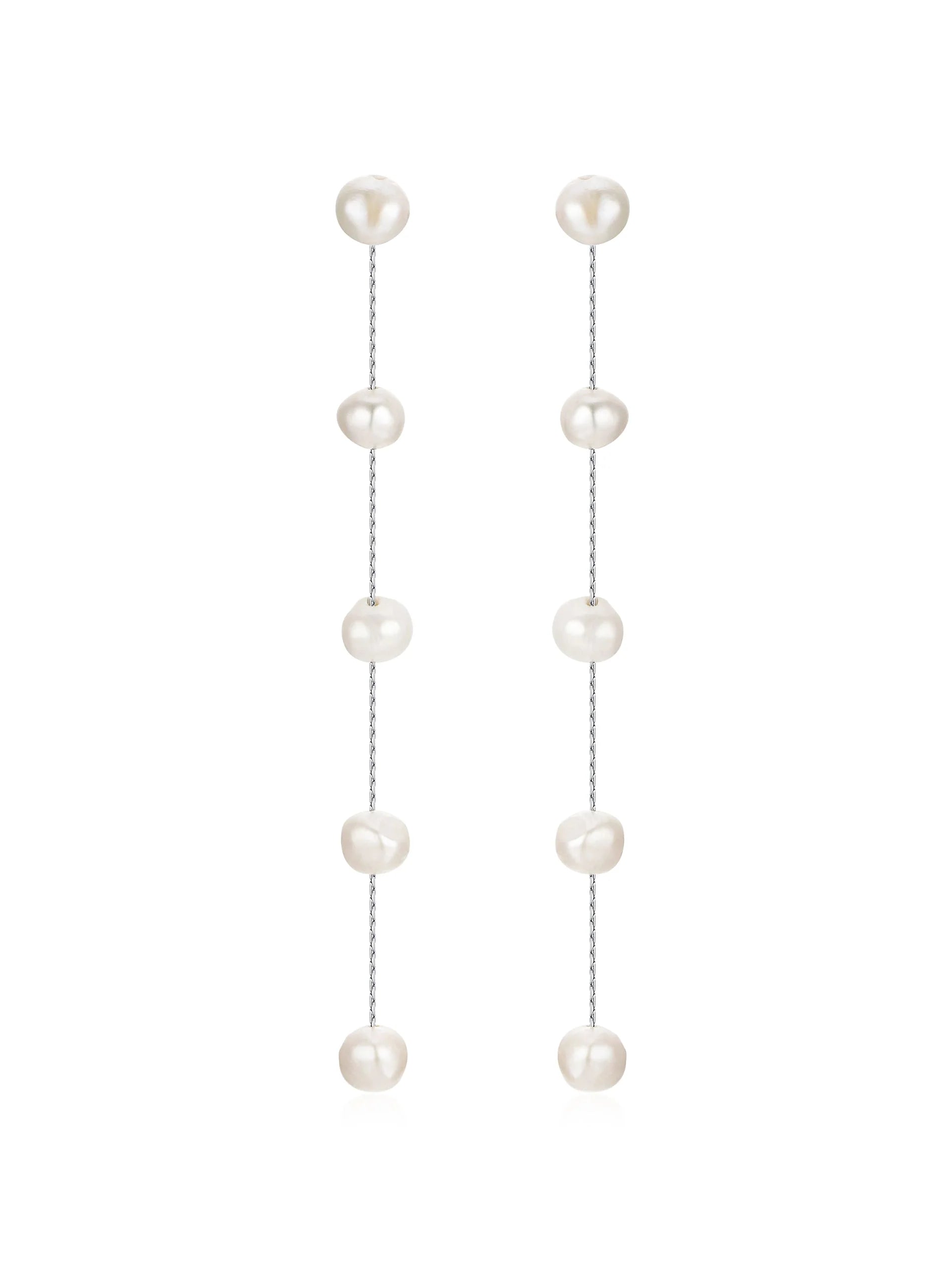 Dripping Pearl Delicate Drop Earrings