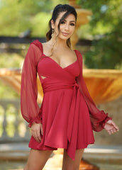 Vera Two Way Mini Dress - Deep Red