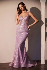 Carlotta Gown - Fit & Flare Sequin Corset Back Gown