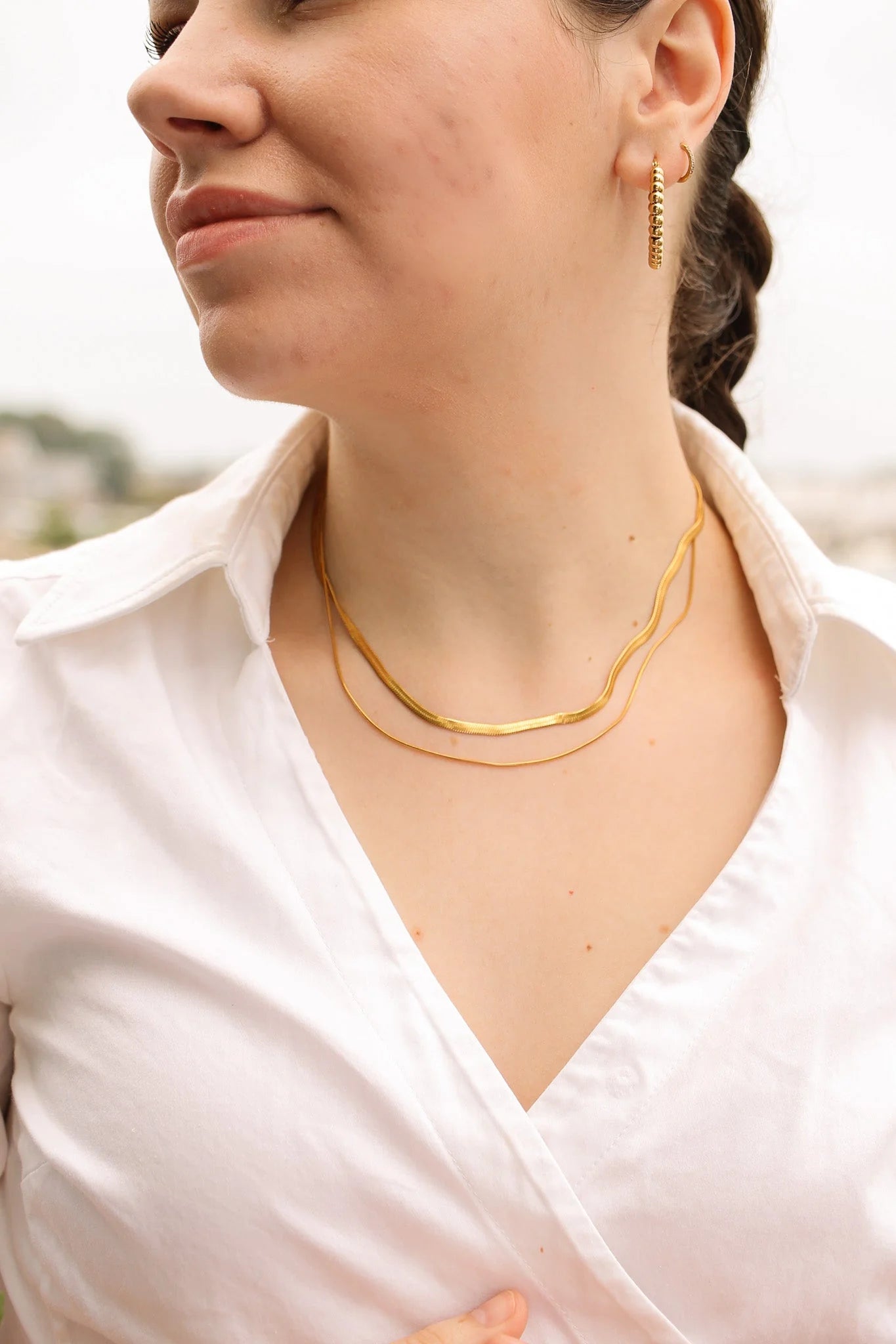 Back Bay Layered Necklace in Gold