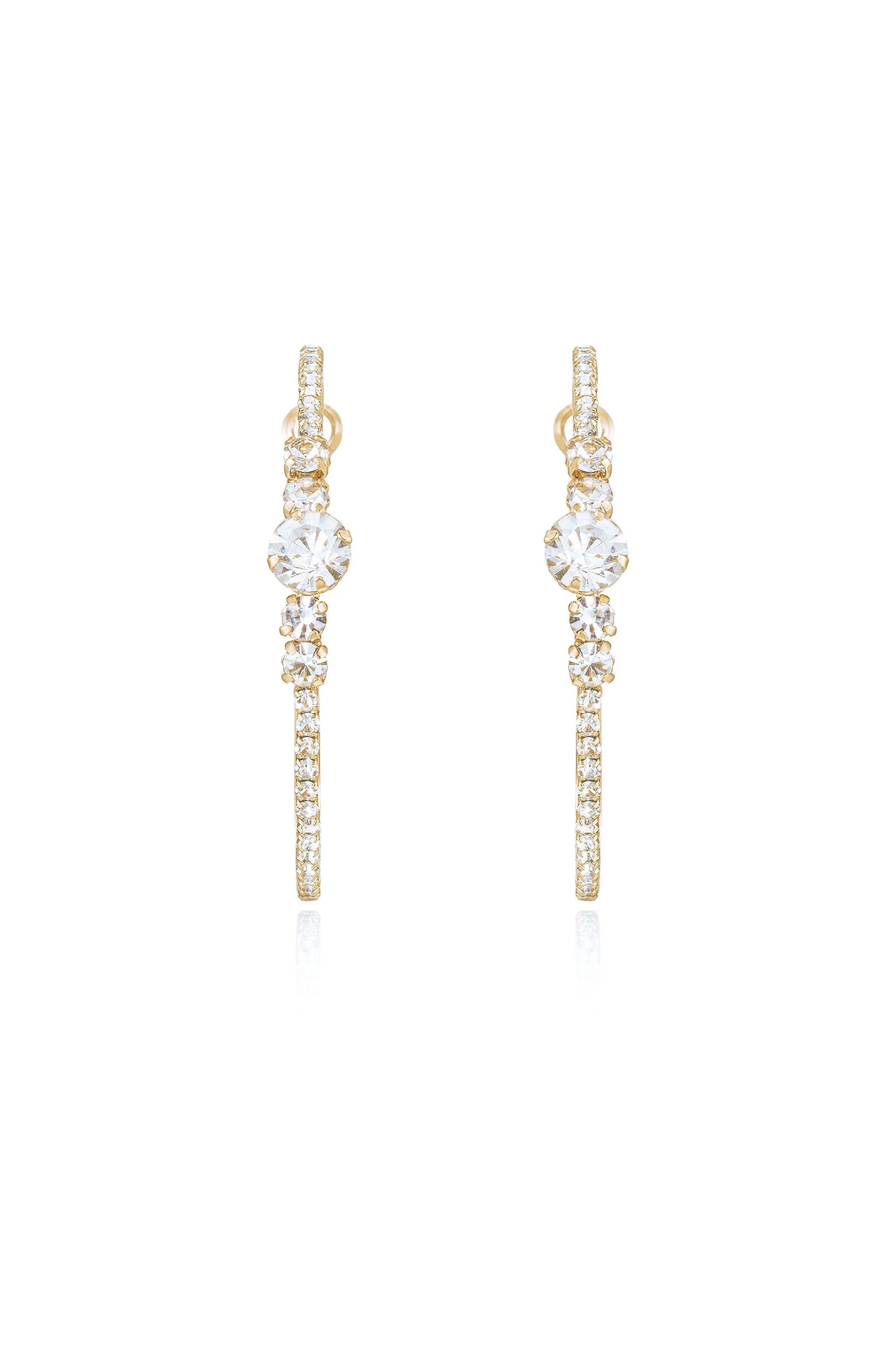 Hollywood Forever Crystal Hoop Earrings