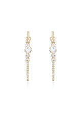 Hollywood Forever Crystal Hoop Earrings