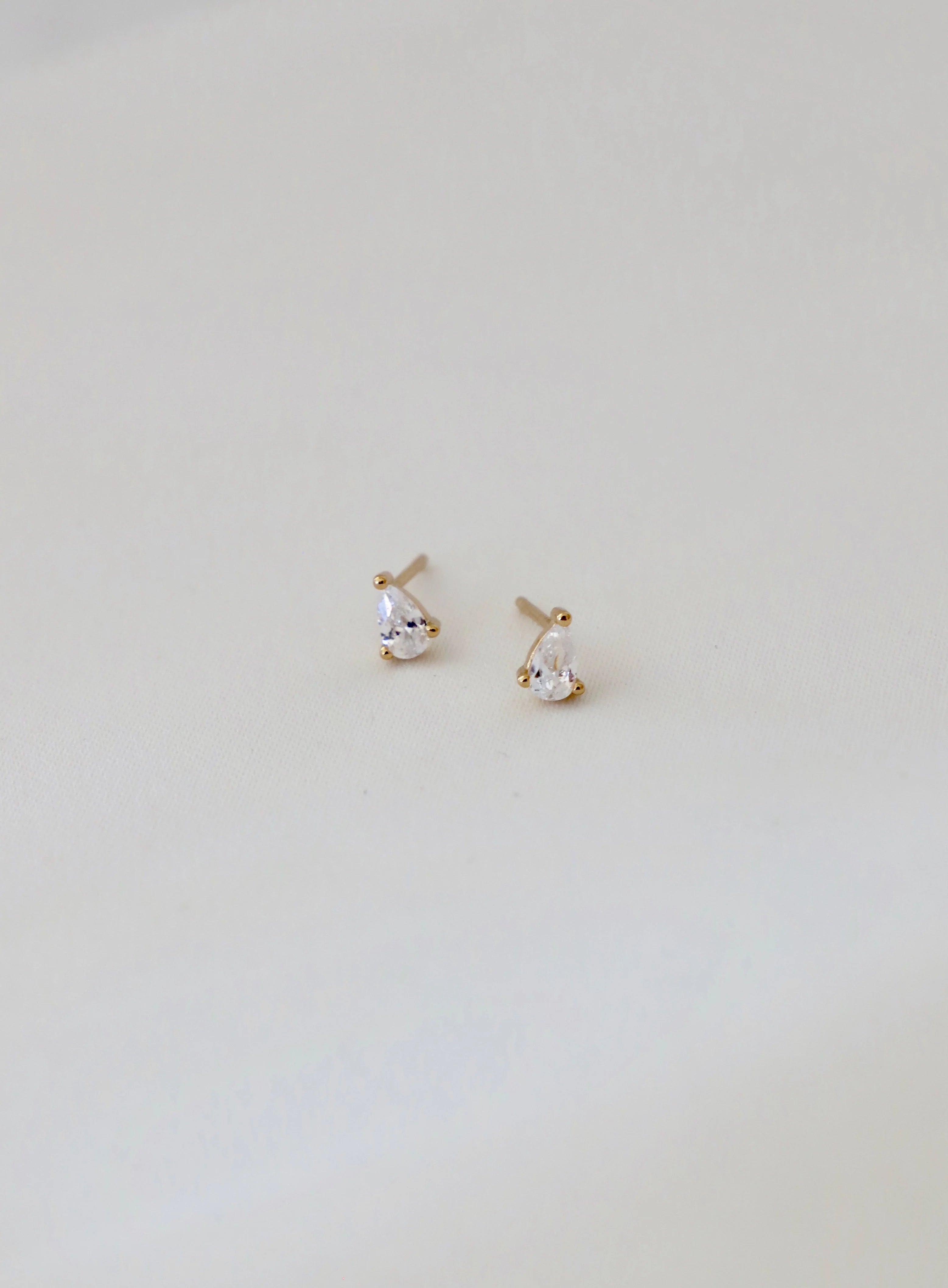 MINI TEARDROP CZ STUDS