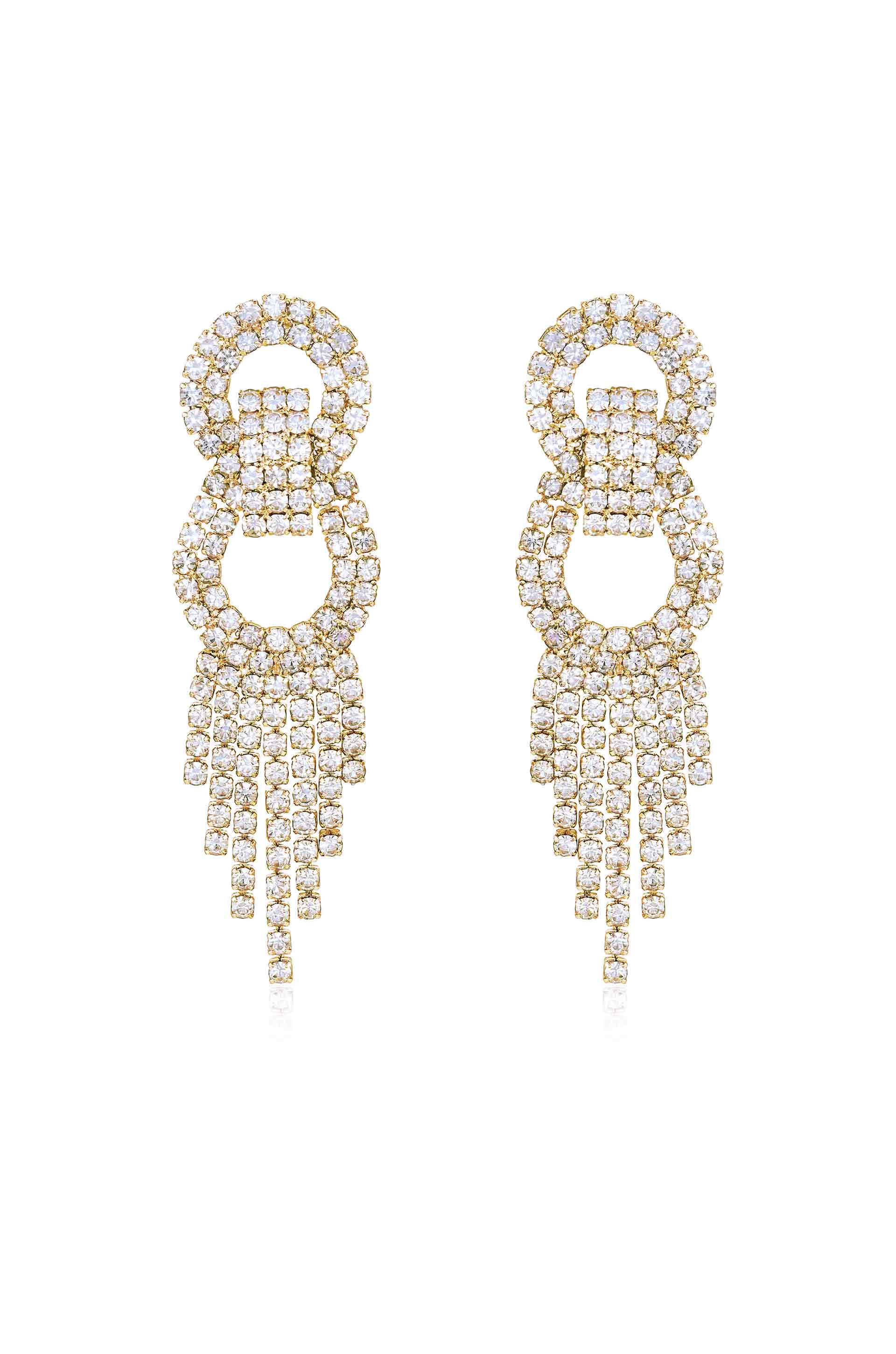 Crystal Gatsby Statement Earrings