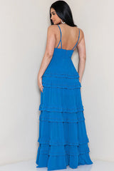 Size Small, Seraphina Maxi Dress - Ocean Blue - FINAL SALE