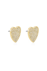 Love On Down Crystal Heart Stud Earrings