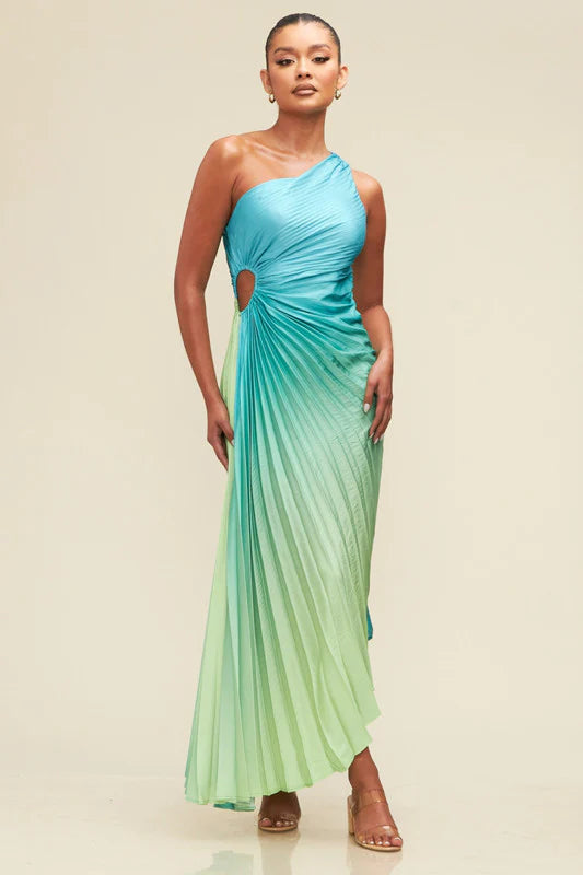 Sanibel Maxi Dress -  Blue/Green Ombre