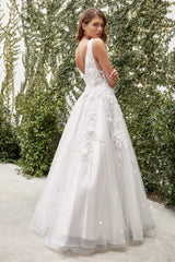 A1028W - GARDENIA LACE WEDDING BALL GOWN - ANDREA & LEO COUTURE