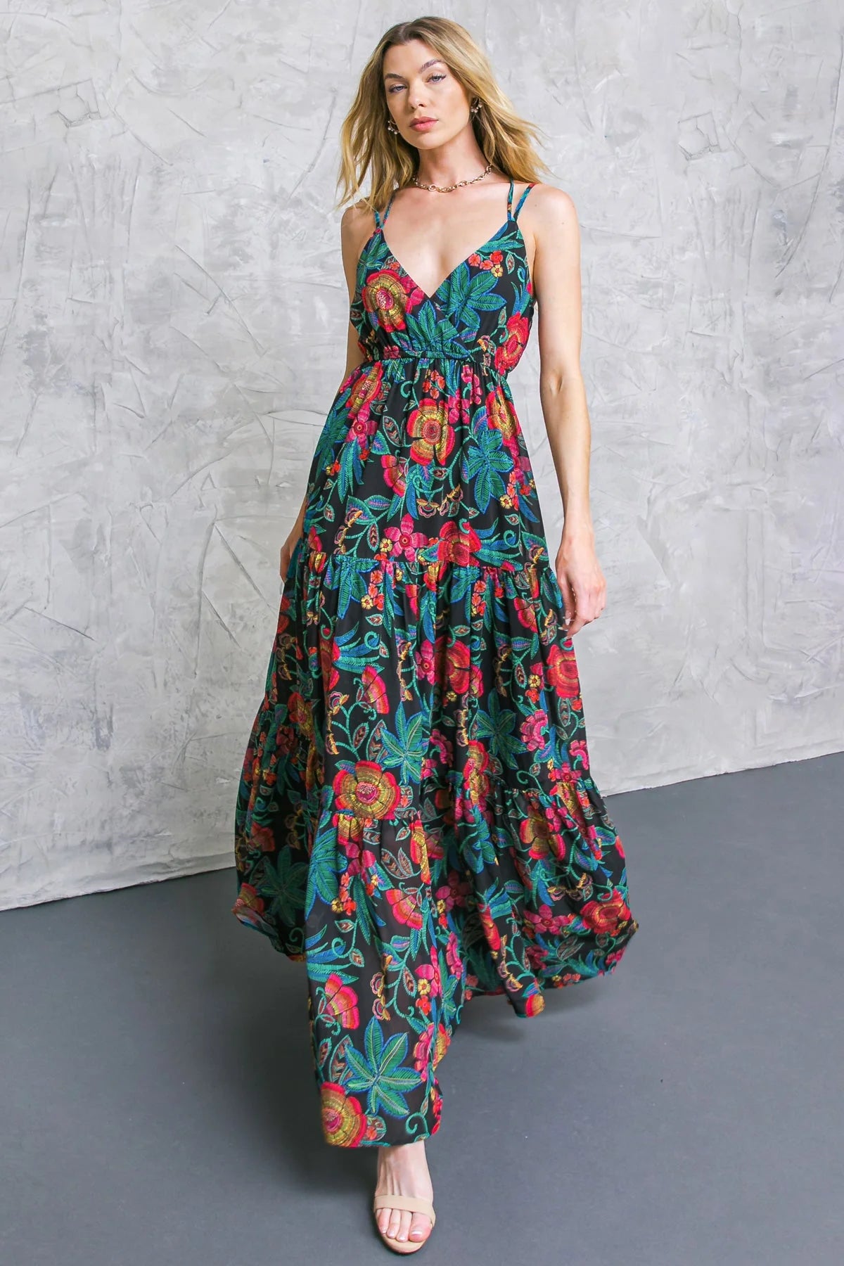 ISLAND DREAMS WOVEN MAXI DRESS