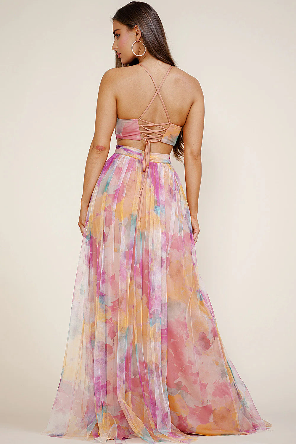 Flori Maxi Dress - Orange Multi