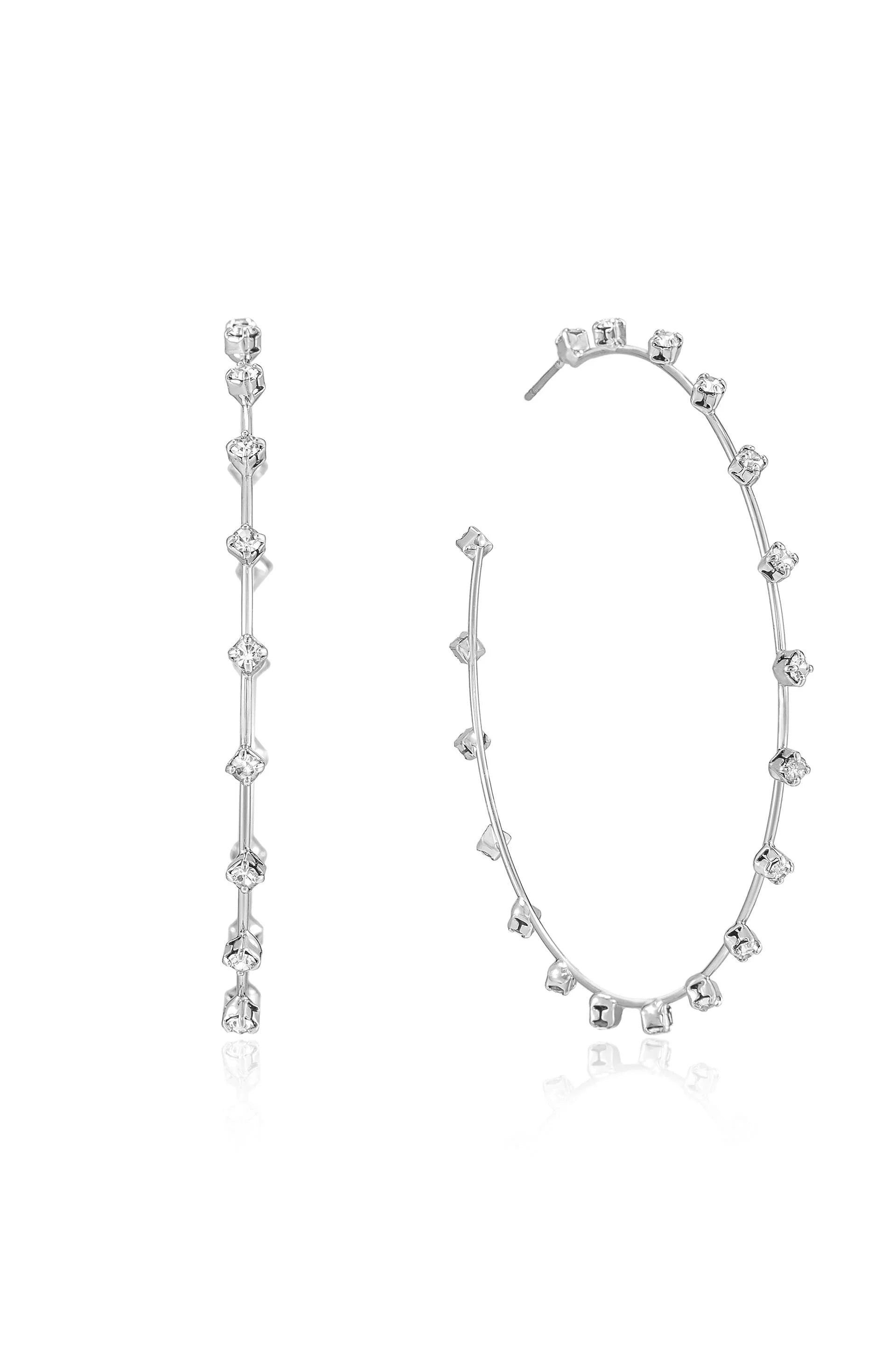 Simple Spark Crystal Hoops