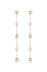 Alternating Freshwater Pearl Drop Earrings