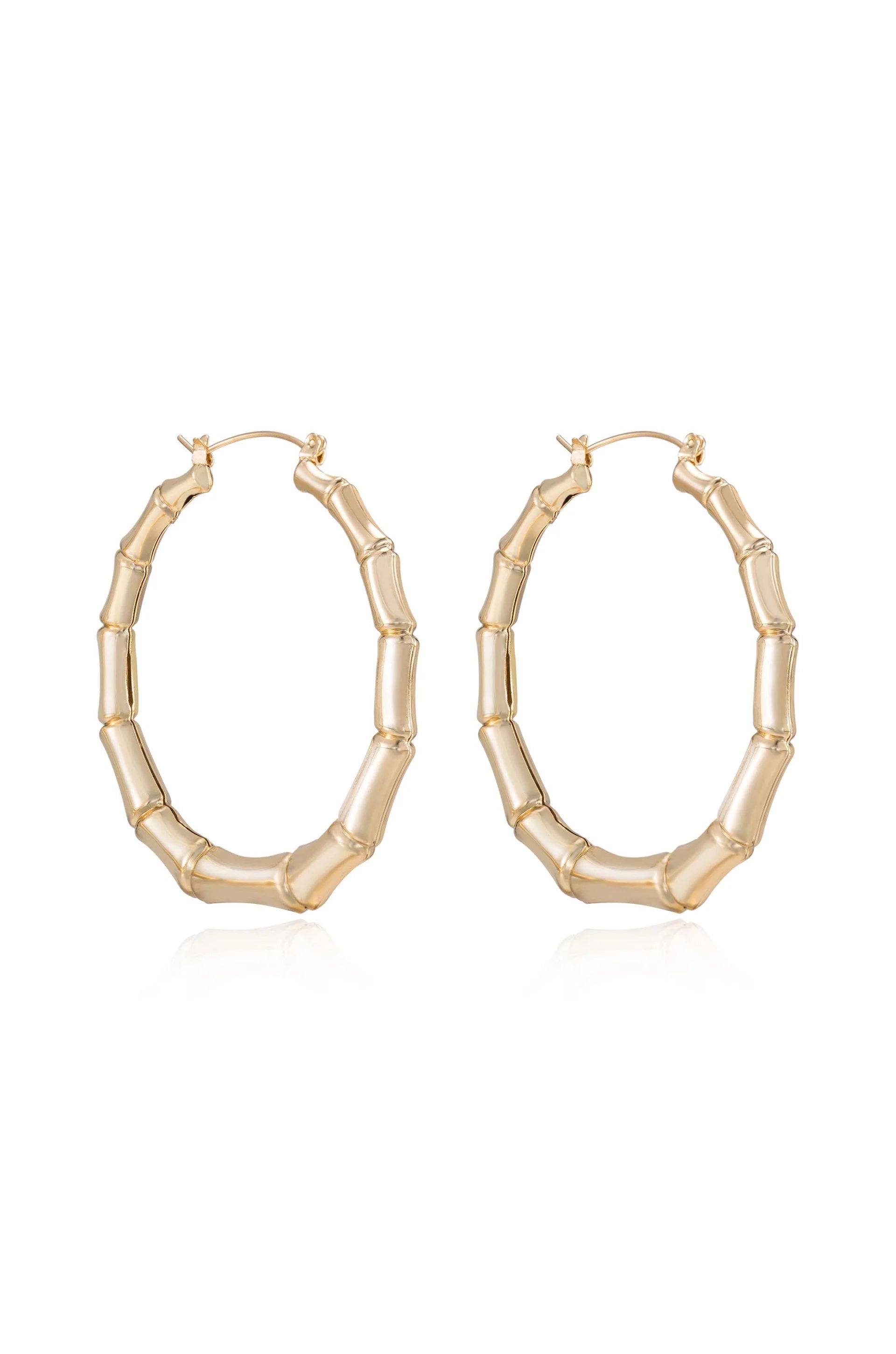 Bamboo Hoop Earrings