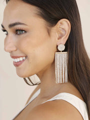 All the Movement Crystal Fringe Earrings