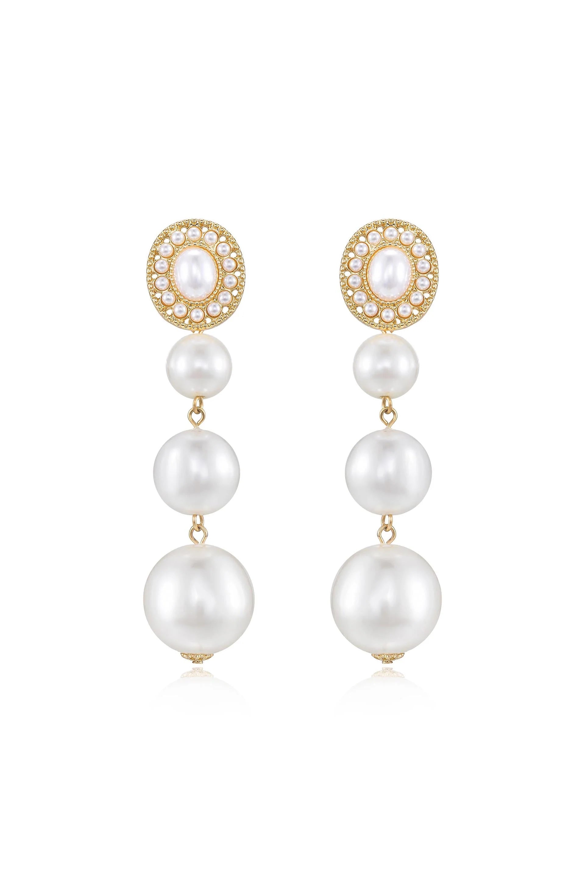 Graduating Pearl Dangle Earrings