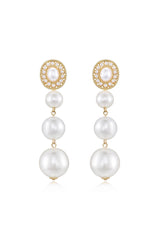 Graduating Pearl Dangle Earrings