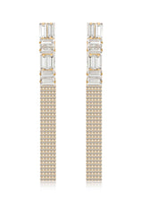 Art Deco Crystal Chain Dangle Earrings