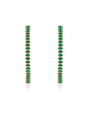 Emerald Marquise Hoops