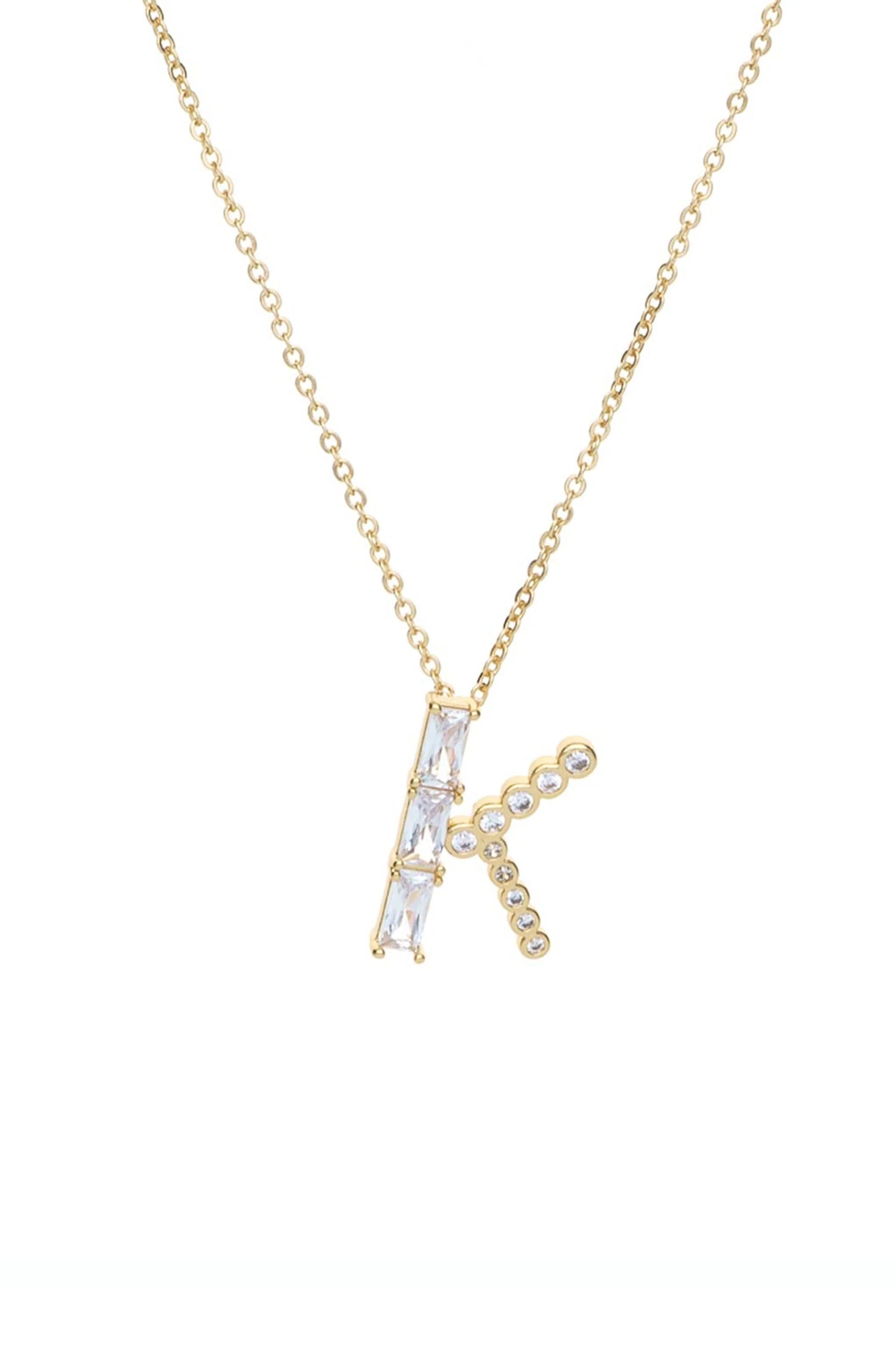 Mixed Crystal Initial Necklace