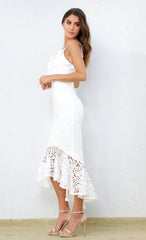 Leanne Midi Dress - WHITE