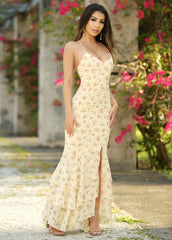 Greta Maxi Dress - Yellow Floral