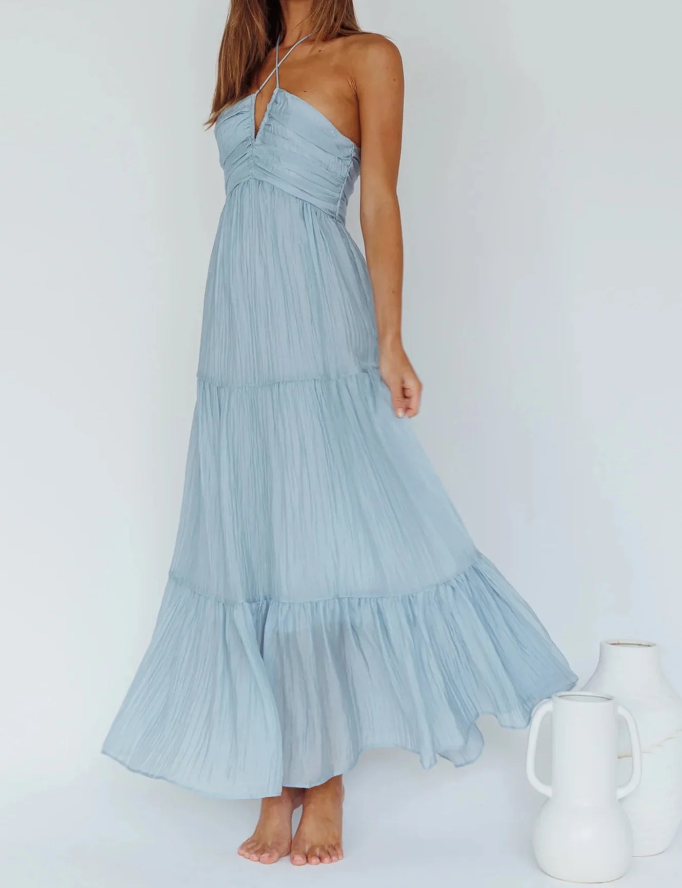 Ginny Maxi Dress - Ice Blue