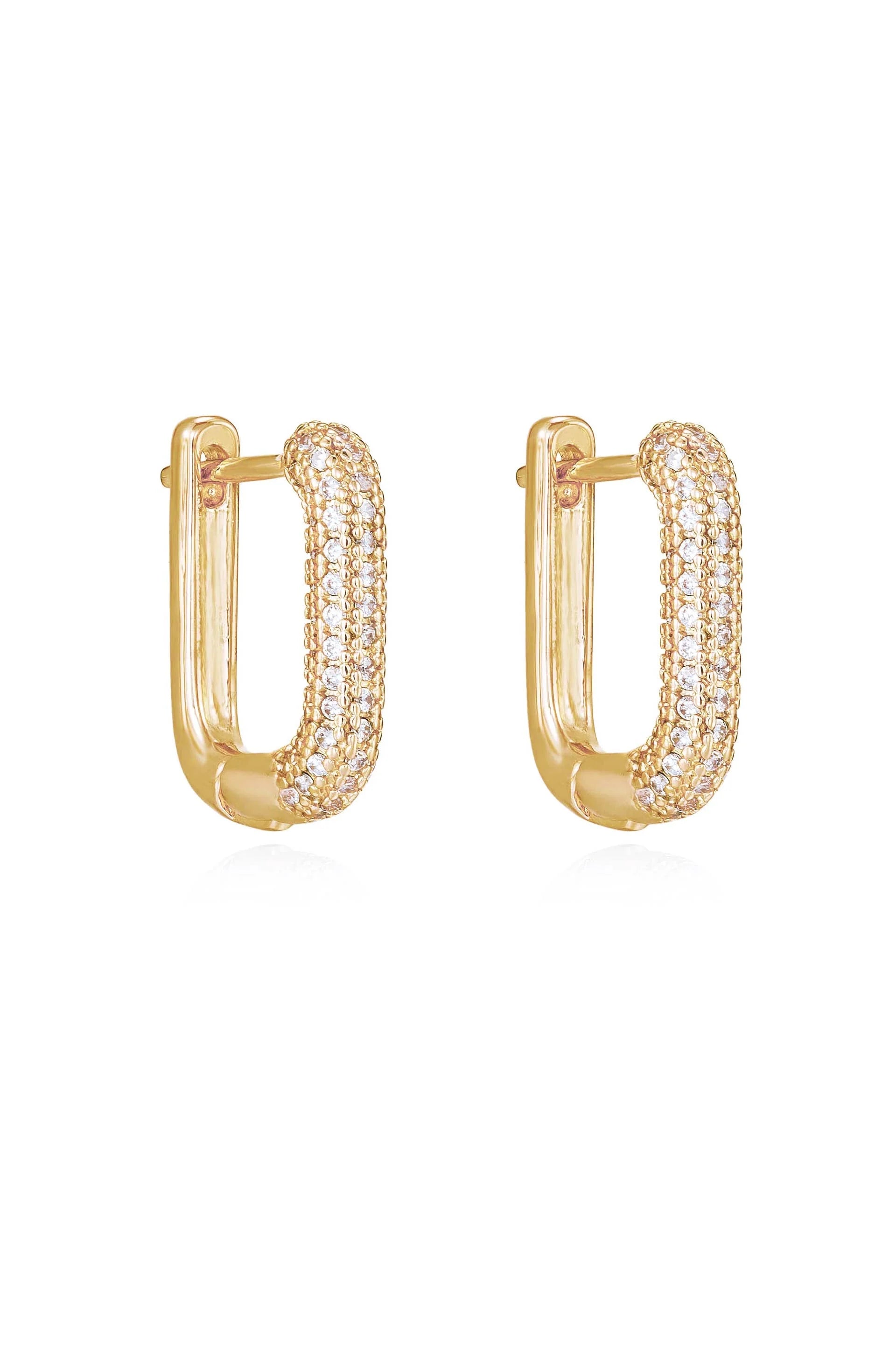 Petite Pave Huggie Earrings