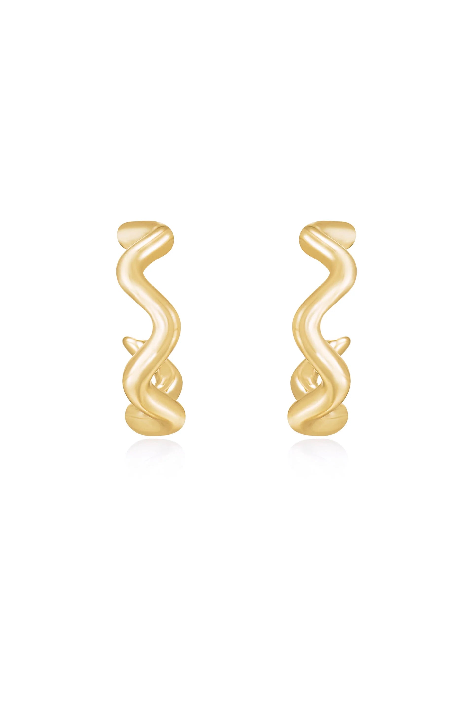 Only An Illusion Wavy Hoop Earrings