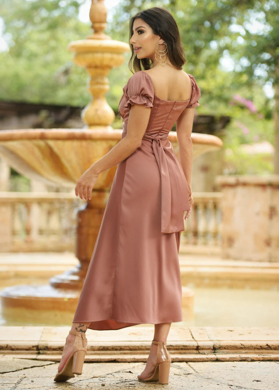 Maldives Midi Dress - Mauve