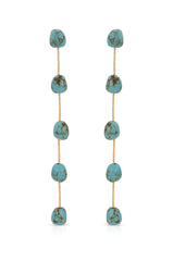 Dripping Turquoise Delicate Drop Earrings