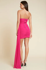 Night Lovers Dress-Fuchsia