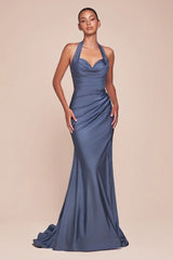 Autumn Gown - Smoky Blue