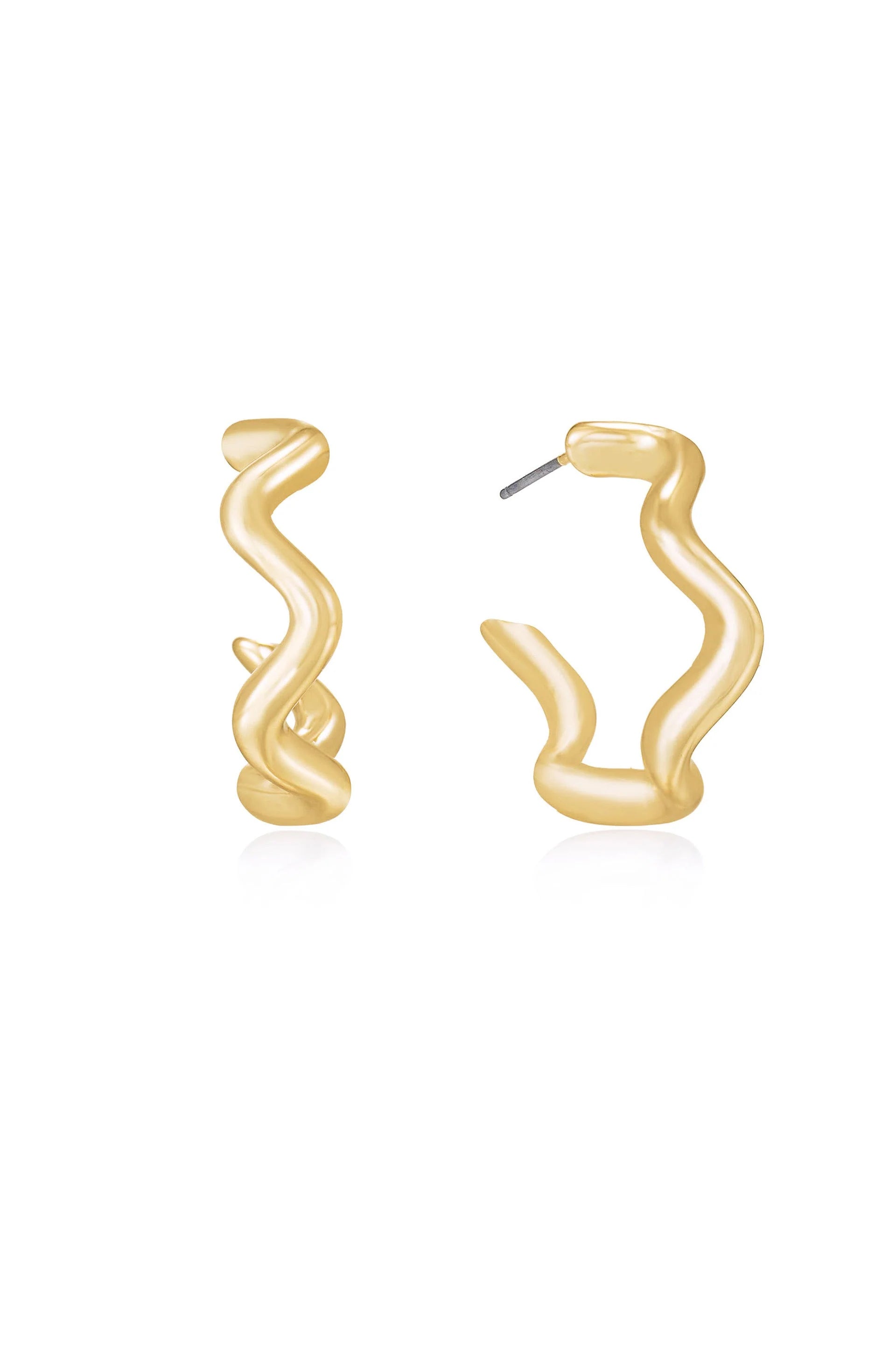 Only An Illusion Wavy Hoop Earrings